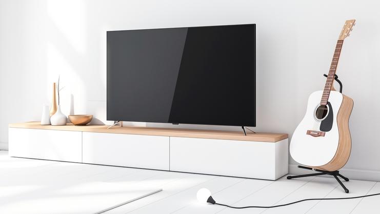 TV-Sideboard TV-Sideboard weiß mit Holz